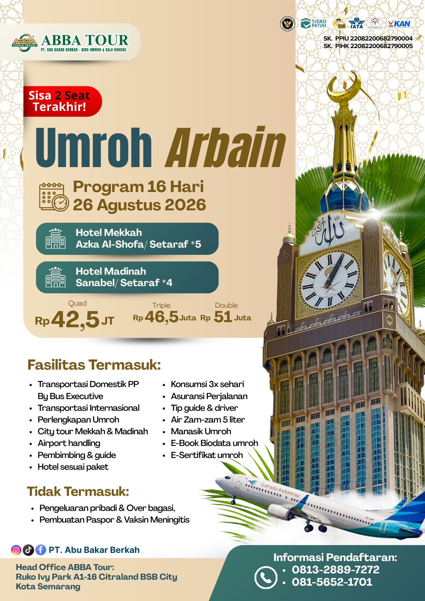 UMROH ARBAIN BULAN MAULID 1447 H