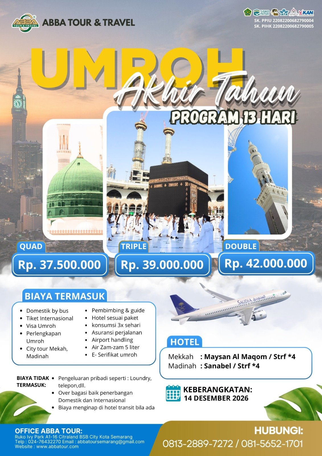 Umroh Akhir Tahun 13 Hari
